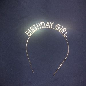 Gold birthday girl crown